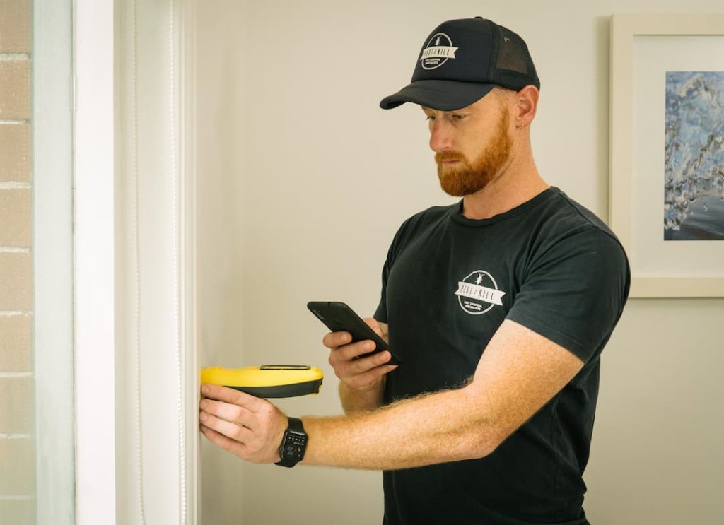 Pest2Kill Technician conducting a termite inspection inside a Sydney home